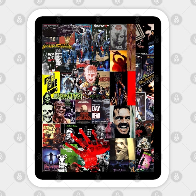 Horror Movie Collage Sticker by Premium Nation